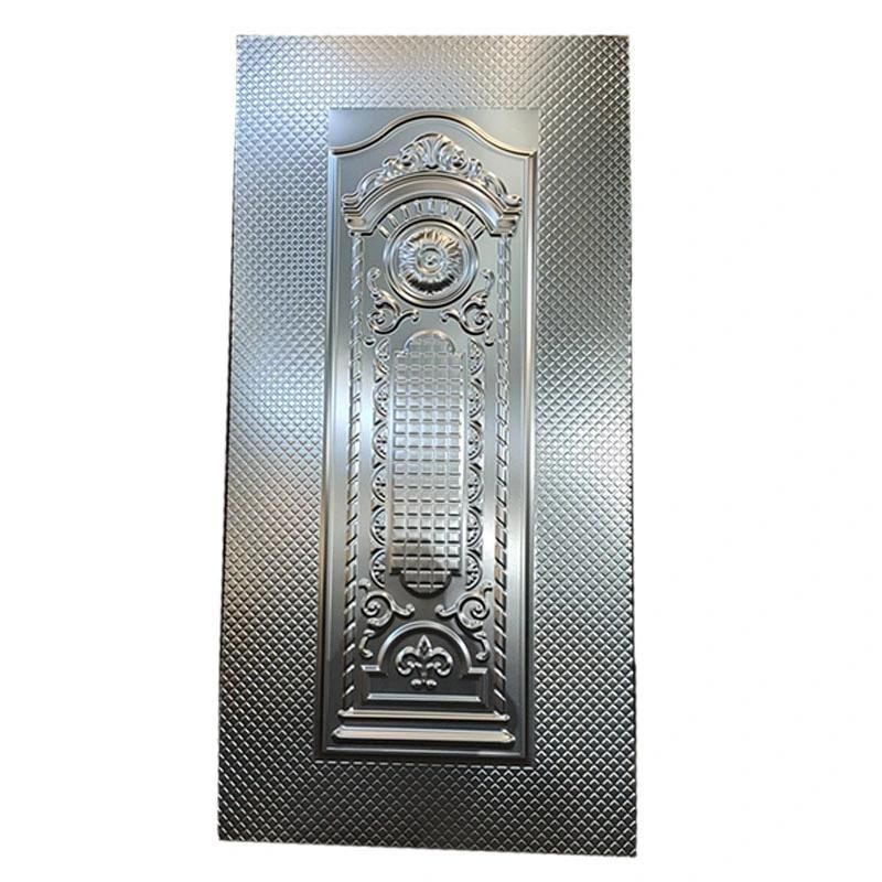 Embossed Cold Rolled Molded Black Metal Frame Exterior Steel Door Skin