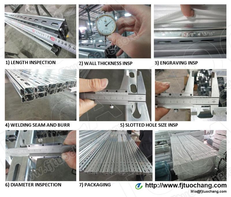 Galvanized Steel C Channel/Strut Channel/Unistrut Channel