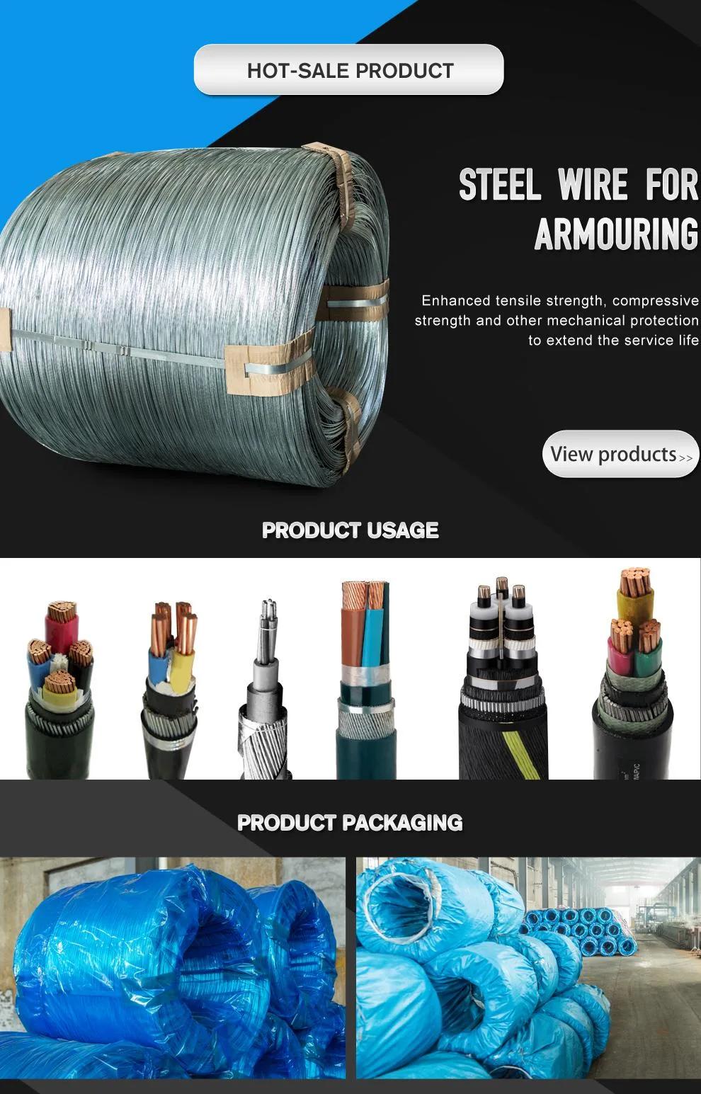 1.0mm-4.0mm Hot Dipped Galvanized Steel Wire for Armoring Cable/Underground Cable