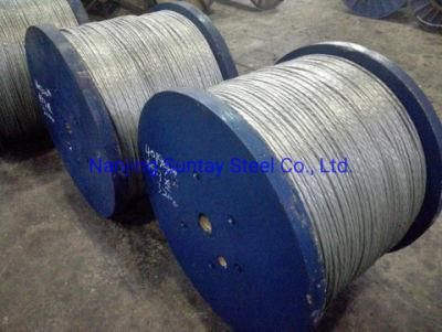 1 / 2&quot; X 1000 FT 1X7 Ehs Guy Strand Wire Galvanized for ASTM A475 Standard