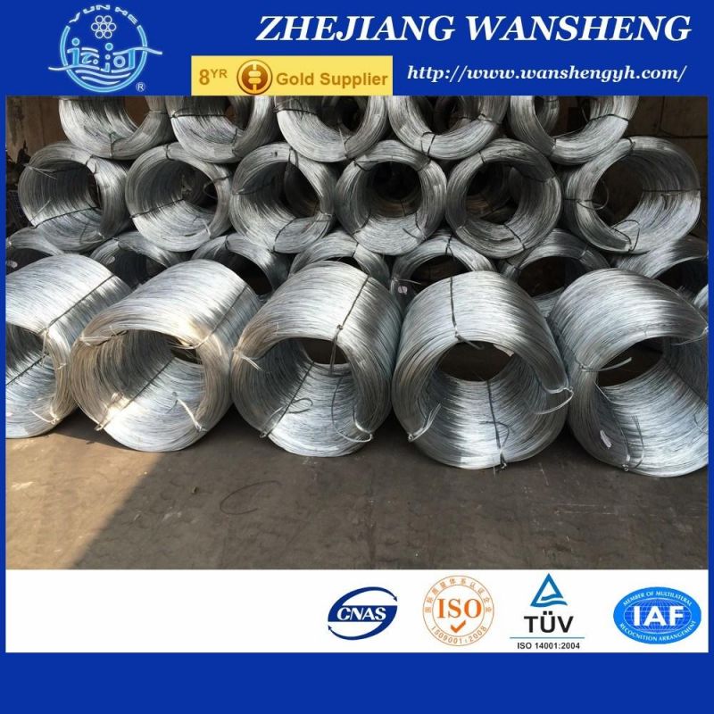 345-520MPa Low Carbon Steel Hot DIP Gi Wire / 500kg Hot DIP Galvanized Wire Coil