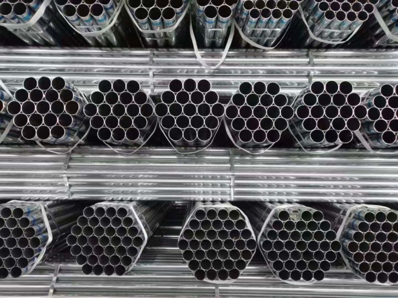 4" ERW Steel Round Tubing Standard Sizes Pre Zinc Coated Round Galvanized Steel Pipe