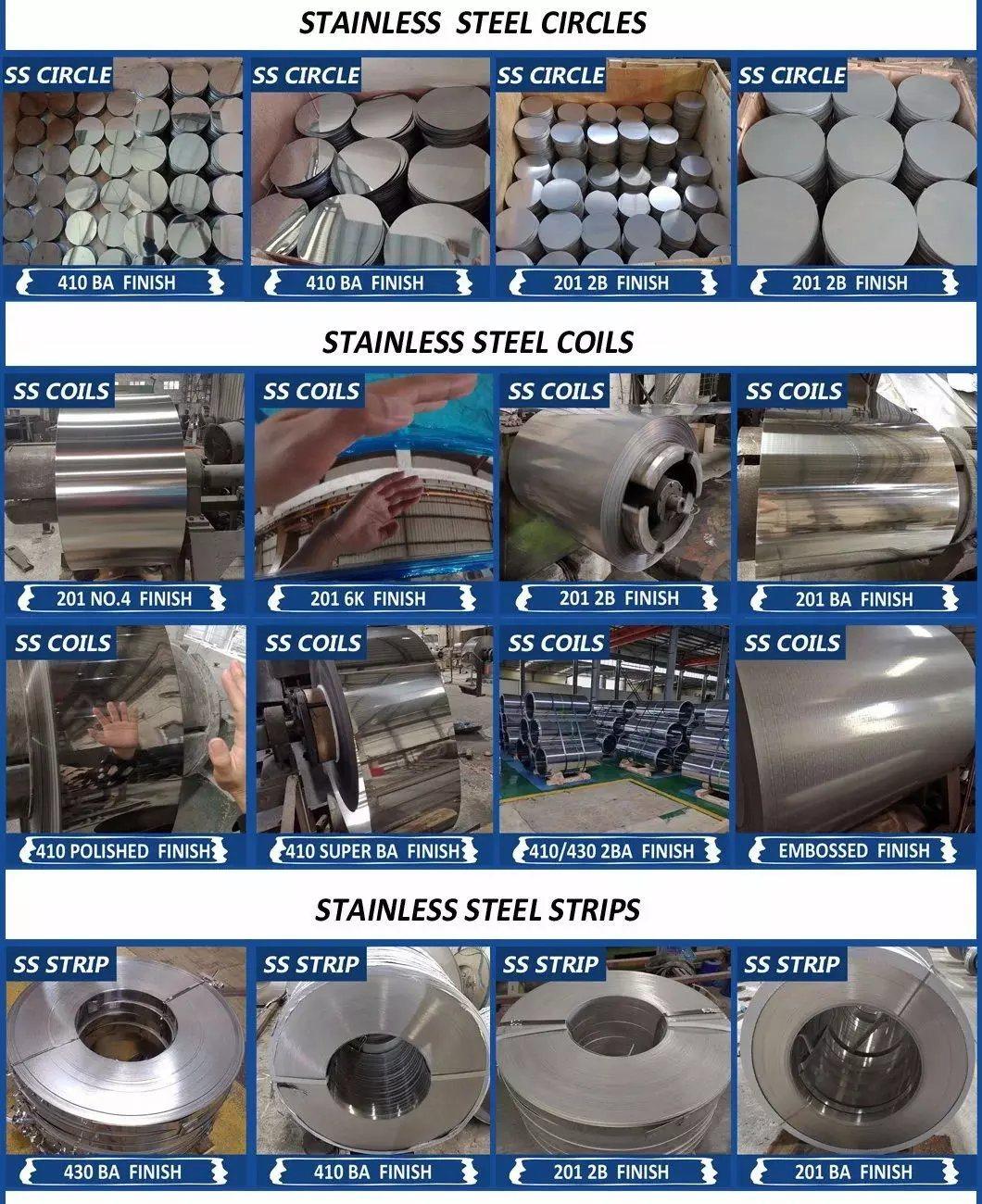 Wholesales 201 304 316 321 Stainless Steel Sheet/Plate/Circle