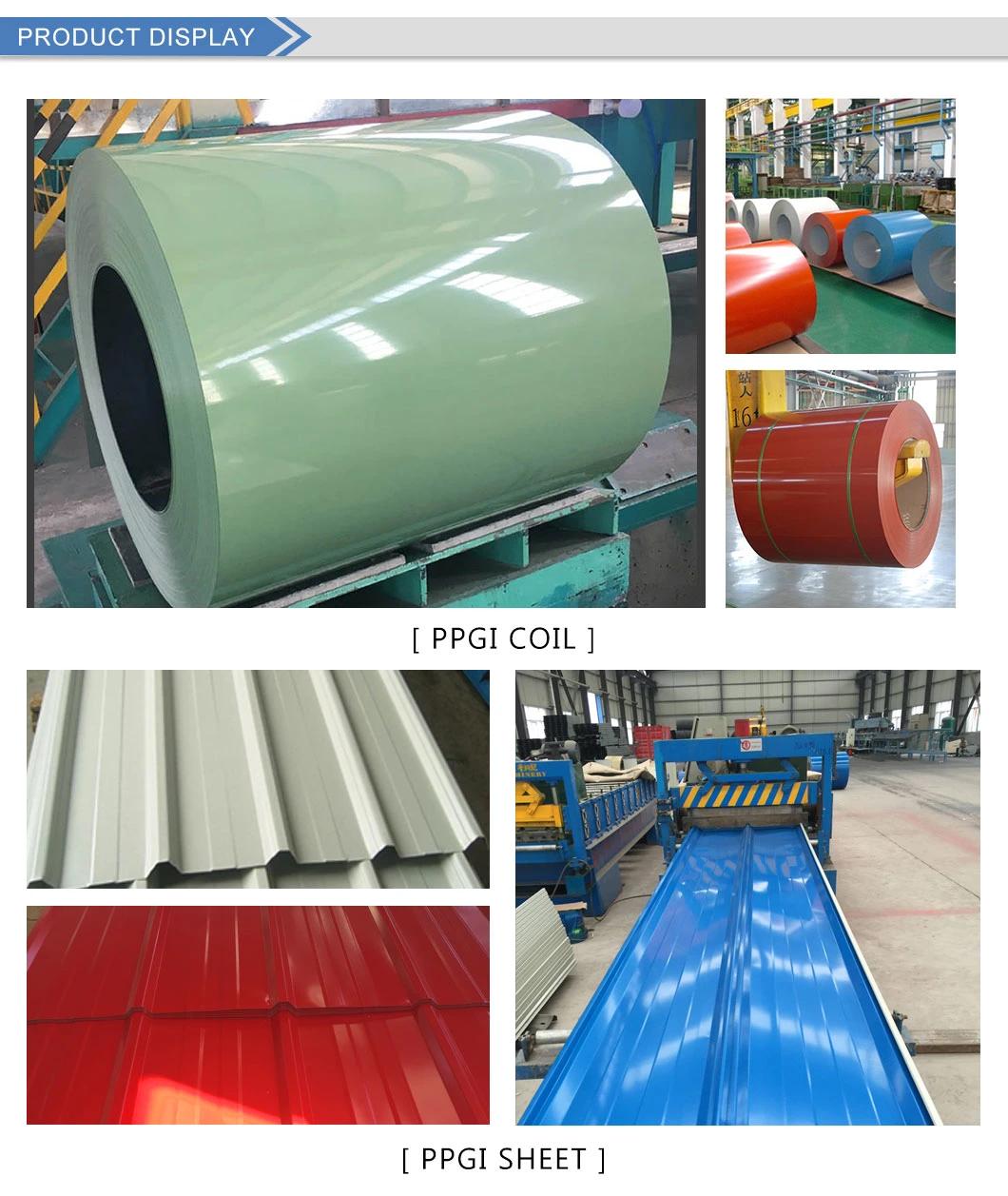 Cold Rolled Ral Colored Zinc Coated Corrugated PPGI Steel Sheet