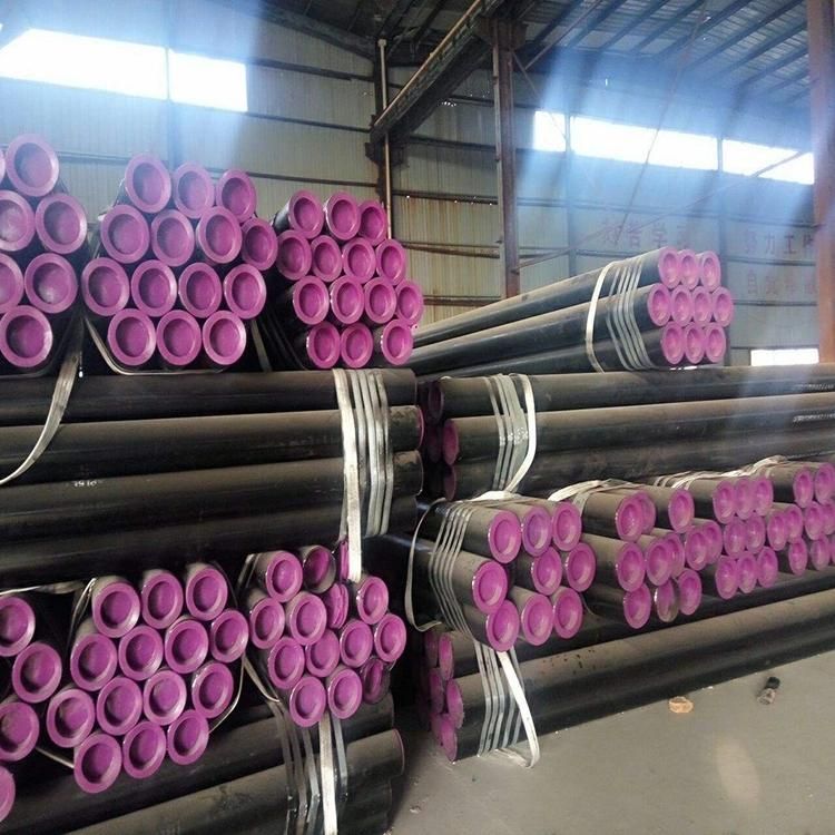 Professional Manufacturer ASTM A106 Gr. B / A53 Gr. B Sch40 Sch80 Low Carbon Black Seamless Steel Pipe