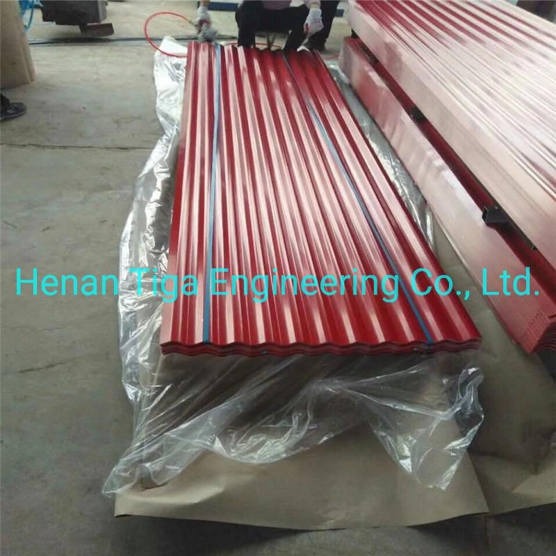 Building Material PPGI Color Roofing Tile Green Red Blue Prepainted Corrugated Steel Roof Sheet