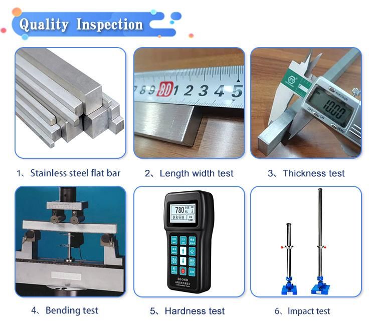 201 302 304 316 321 310S 430 Stainless Steel Flat Bar