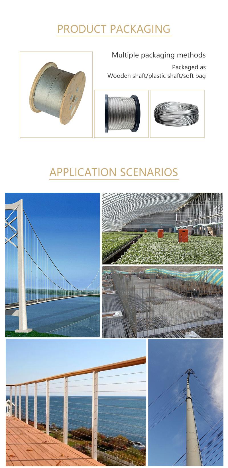 High Tension Stranded Steel Wire Galvanized Steel Wire Strand Hot DIP Galvanized