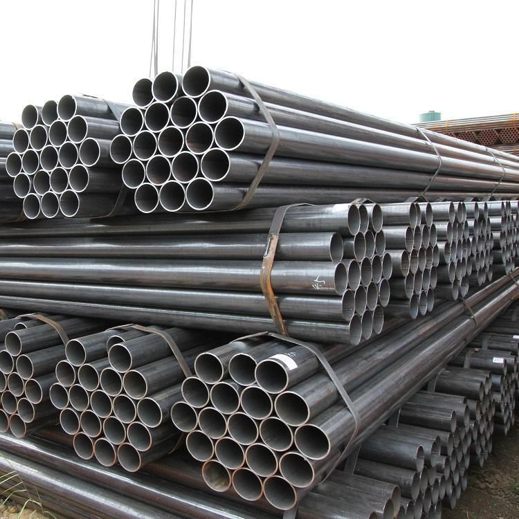 Good Quality Q345 Q235B ERW Black Round Steel Welded Pipe