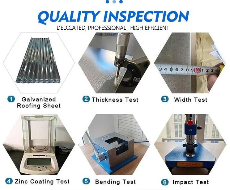 24/26/28/30/32/35 Gauge Hot Dipped Cold Rolled Regular Spangle Z40/60/80/150/275g Galvanized Zinc Coated Steel Zinc Coating Iron Sheet Gi Metal Roofing Sheet