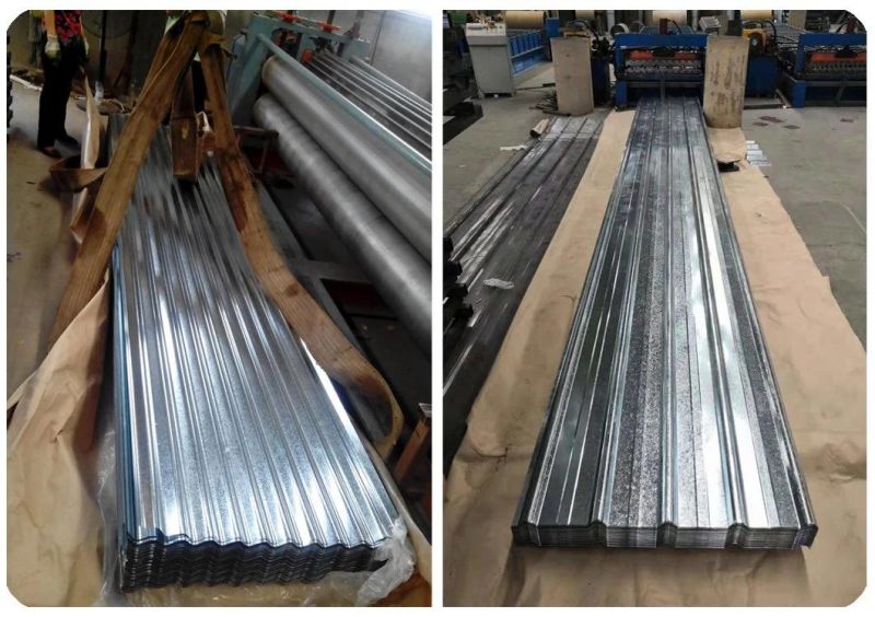 Big Spangles Zinc Coated Corrugated Steel Metal Roofing Sheet