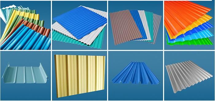 Aluminium Zinc 0.8mm Long Life Roofing Blue Corrugated Board