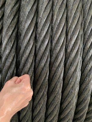 Greased Galvanized Steel Wire Rope 8X36+FC Used for Crane with Big Size 24-40mm
