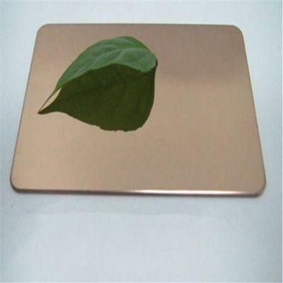 Professional Factory Cold Rolled Coil Sheet Plate 316L No. 8 Mirror Finish Rose Gold Price 409