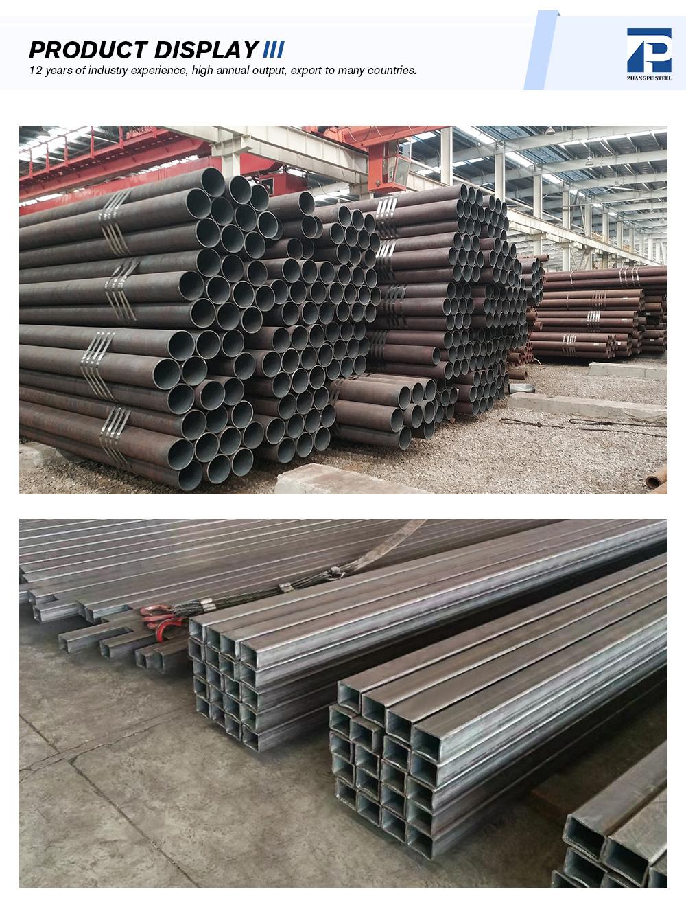 Hot Rolled Carbon Seamless Steel Pipe St37 St52 1020 1045 A106b Fluid Pipe