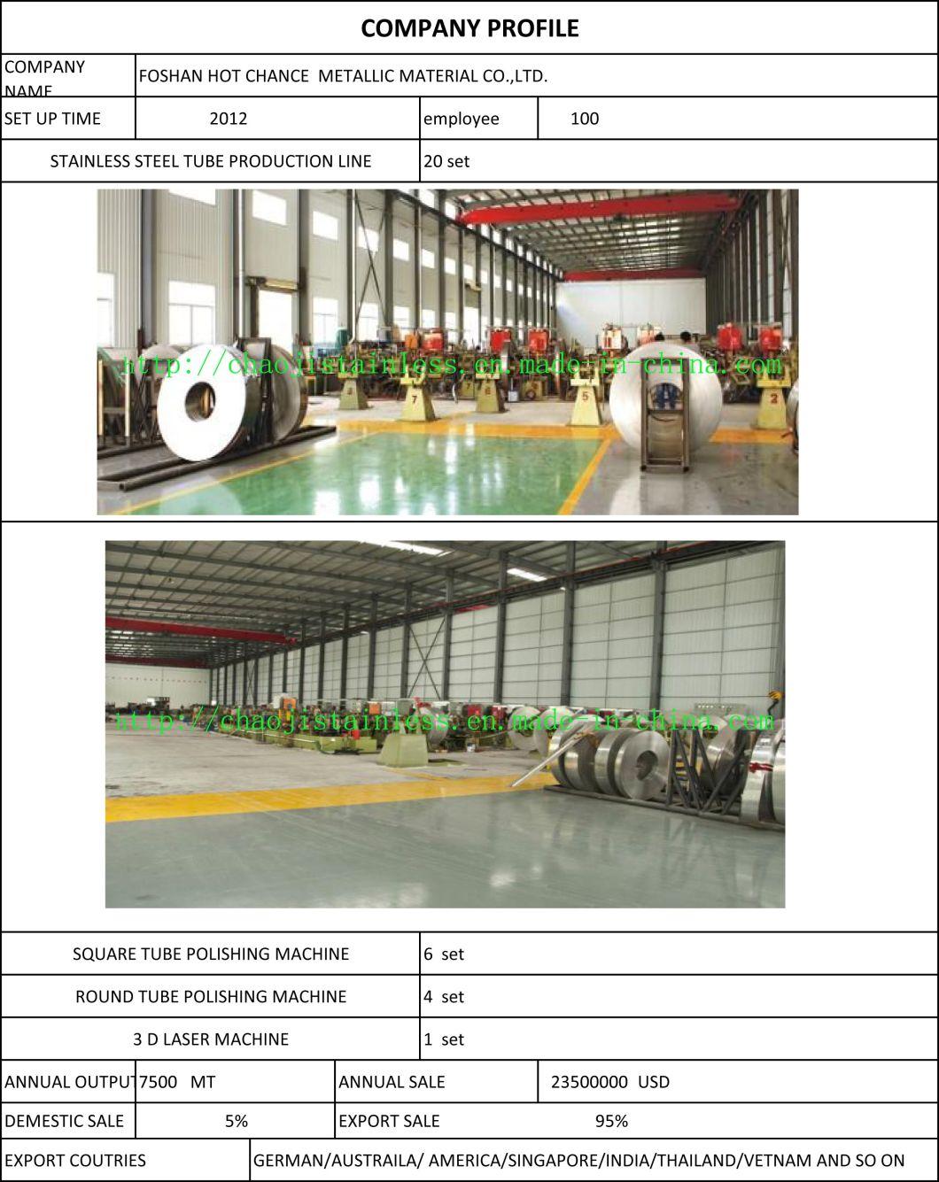 SUS304, 304L, 316, 316L Stainless Steel Singl Slot Pipe