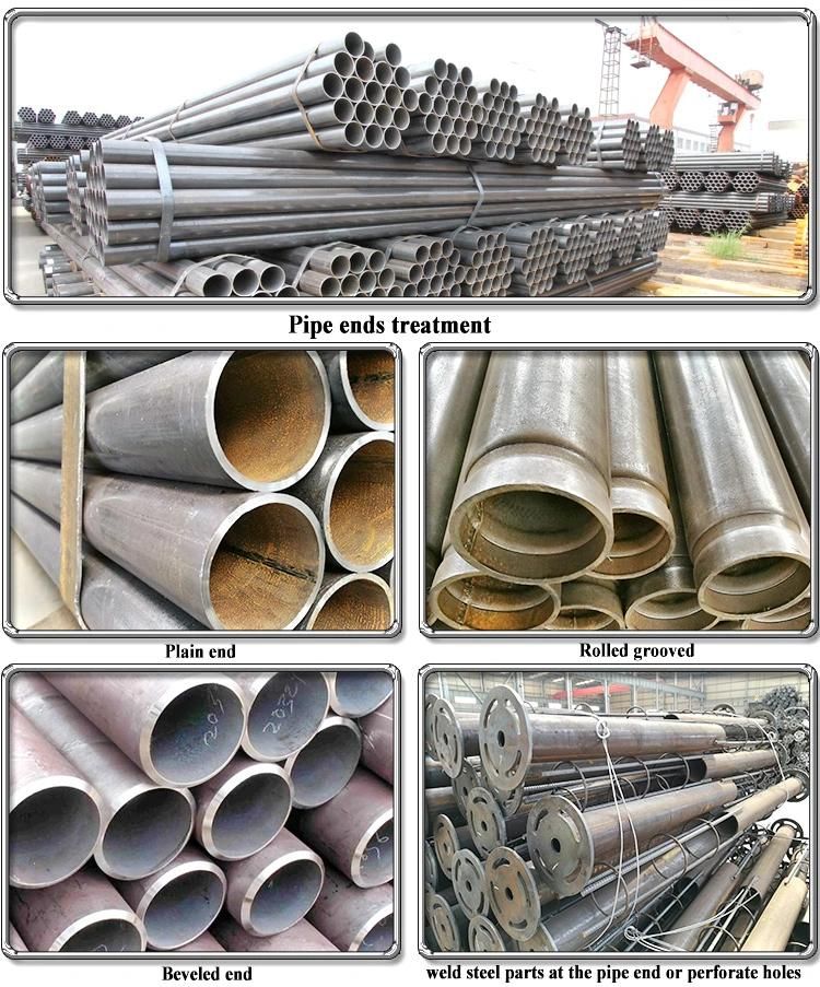 ASTM A53 Carbon Steel Pipe Black Welded ERW Steel Pipe S235jr Construction Materials