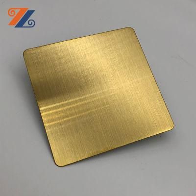 Rose Gold Hairline Stainless Steel Sheet Hongwang Brand Popular in Middle-East Market