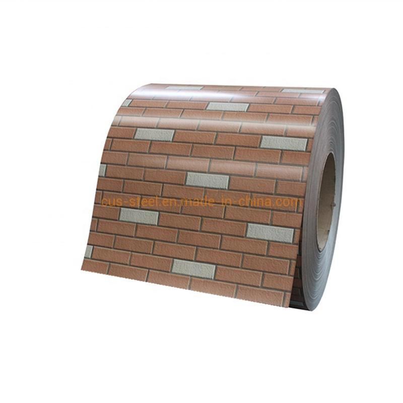 Brick Pattern Printed PPGL PPGI Roll Aluzinc Coated Steel Coil