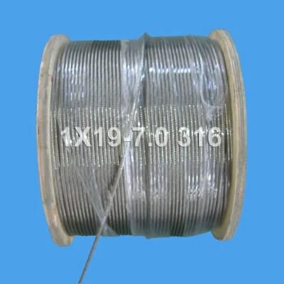 Stainless Steel Wire Rope for Hoisting and Lifting (1X19-7.0)