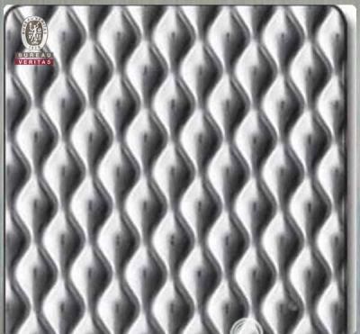 304 316 PVD Color 5wl 6wl Embossed Stainless Steel Sheet for Wall Panel Decoration Project