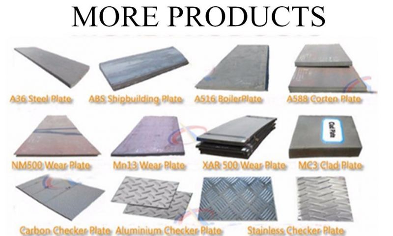 Mild Tread Sheet Ss400 Q235B Q345 Building Material Galvanized Galvalume Roofing Materials Antilip Metal Chequered Sheets Black Checkered Steel Plate for Floor