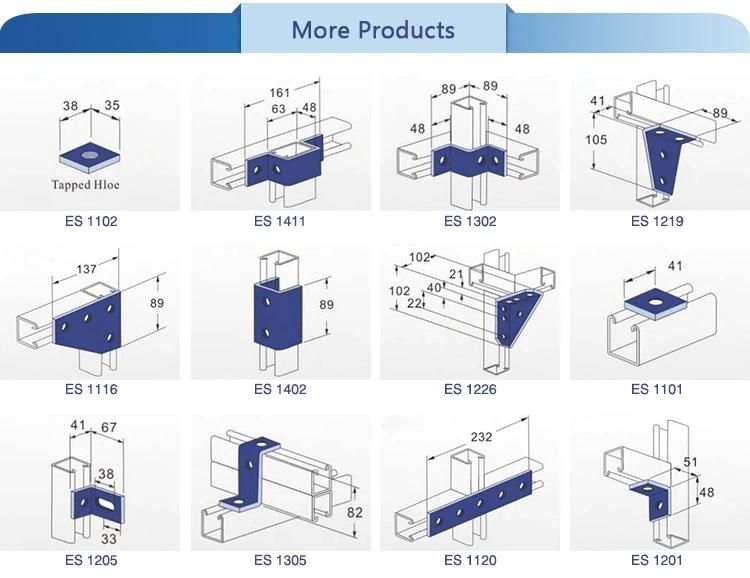 Slotted Galvanized Steel Beam Sizes U Channel