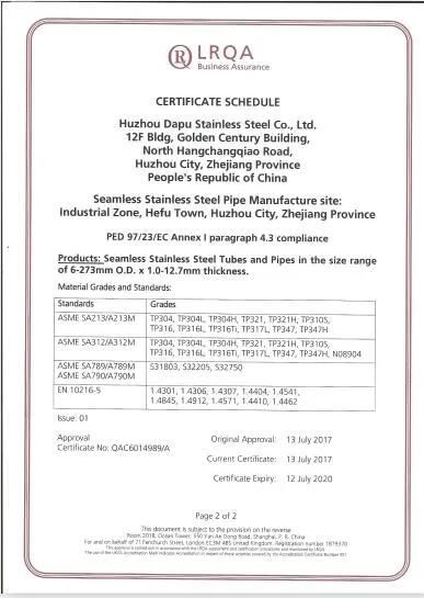 ASTM A511 316/316L Stainless Steel Tube