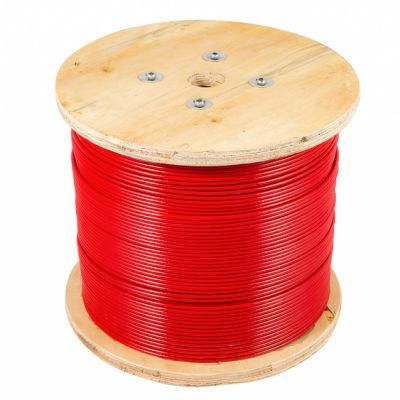 6*7+FC Red PVC Coated Galvanized Steel Wire Rope