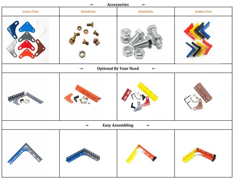 Perforated Powder Coated Steel Slotted Angle Bar