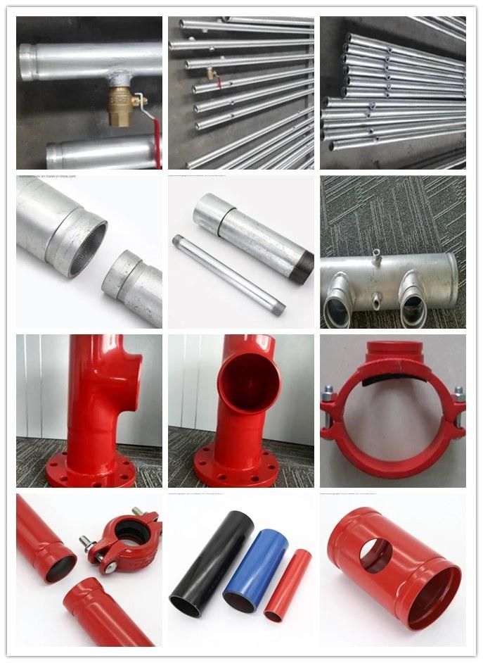 Factory Directly Supply High Quality Fire Fighting Steel Pipes Welded with Groove and Thread Fittings