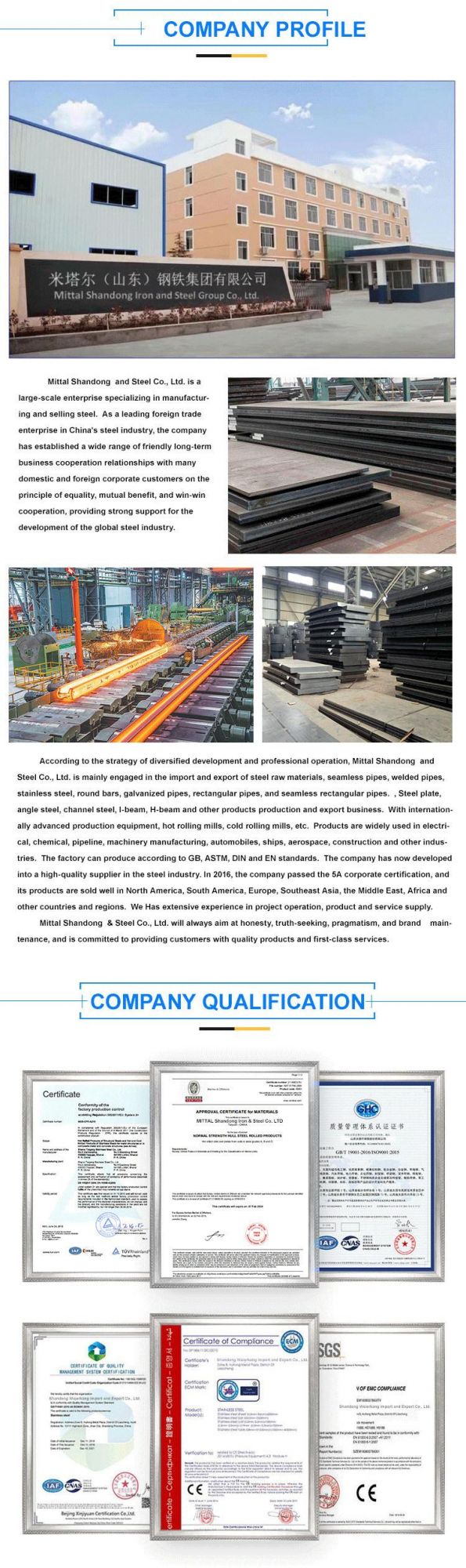 AISI Steel Plate High Quality of Cold and Hot Rolled Steel with General Surface