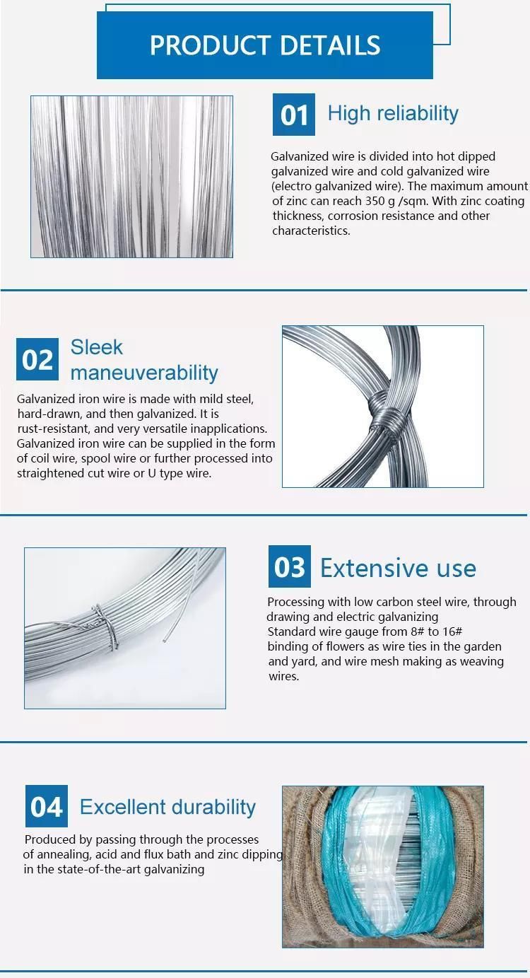 Shandong Ganquan Customizable Steel Wire 1.5mm 4mm Soft Galvanized Steel Wire