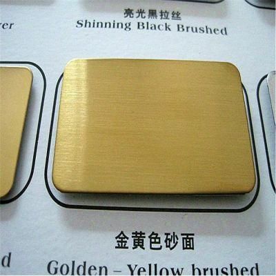 SUS 410 304 Plate Price Per Ton Gold Hairline Brush Finish 0.6mm Stainless Steel Sheet Plate