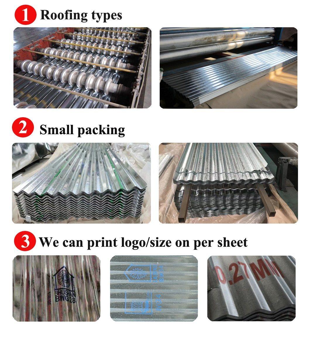Bwg28 Hot Dipped Galvanized Corrugated Steel Iron Roofing Sheet