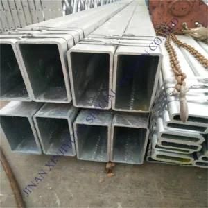 Greenhouse Construction Pre-Galvanized 50mmx30mm Black Rectangular Steel Pipe