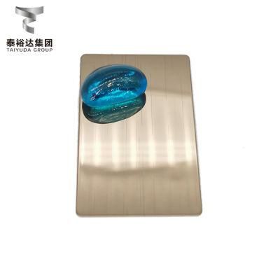 High-Standard Cold Rolled AISI 316 A240 A480 A554 A276 No. 1 2b Ba No. 4 8K Super Mirrior Hairline Hl Champagne Color Stainless Steel Sheet