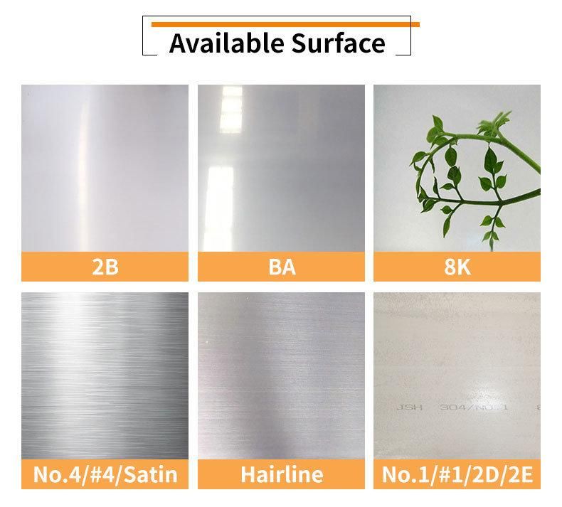Tisco Factory Wholesale ASTM AISI 201 202 316 410 409 430 321 304L 304 Stainless Steel Plate