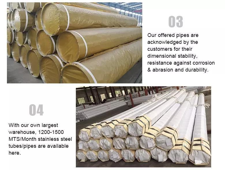 Custom Cold Rolled AISI 1 1.5 2 2.5inch 8inch 201 304 316L Welded Round Stainless Steel Tube Pipeline Pipe