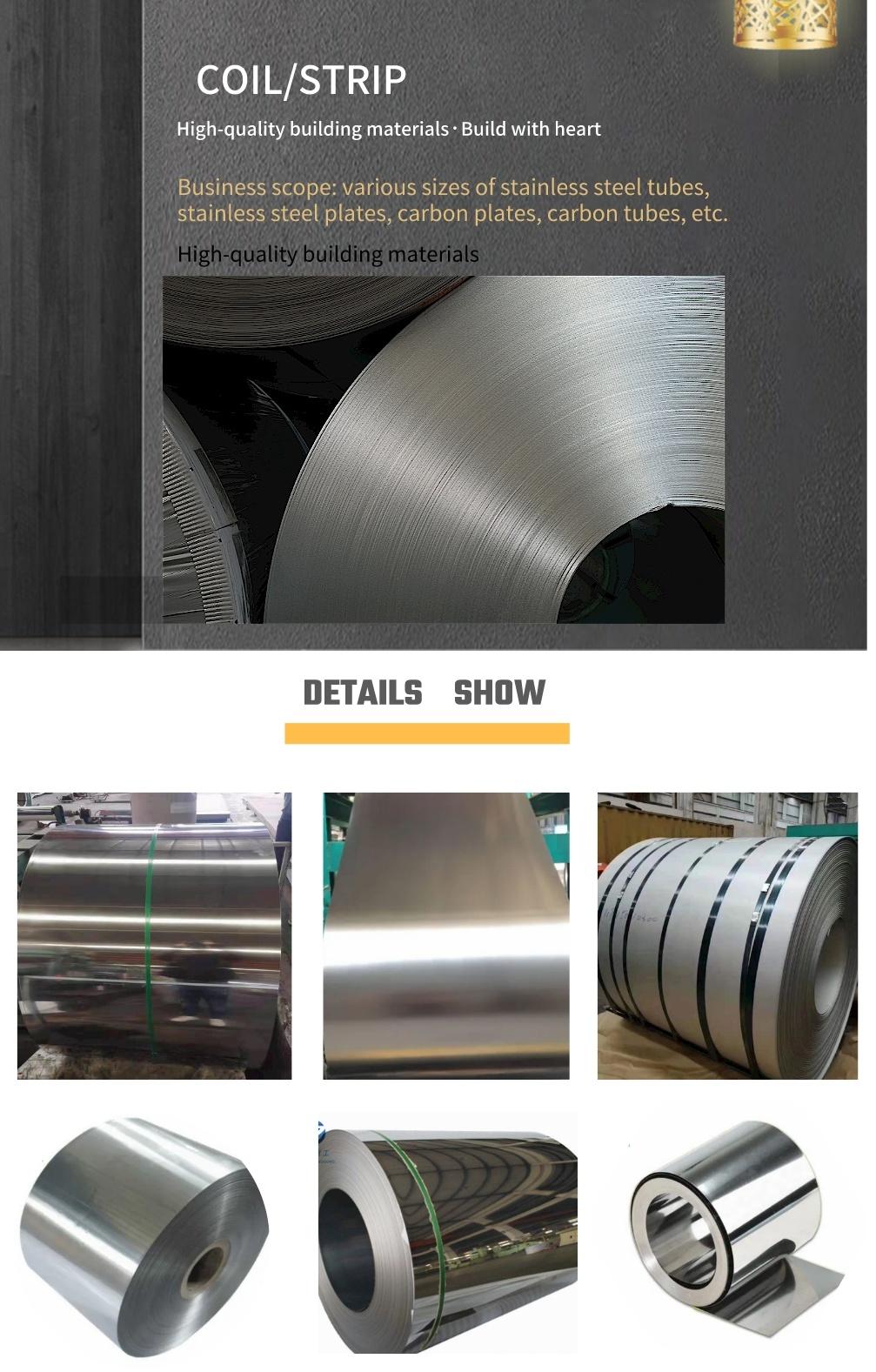 AISI 201 304 304L 310S 316L 430 2205 904L Cold Hot/Cold Rolled Ss Steel Coil Stainless Steel Coil for Construction