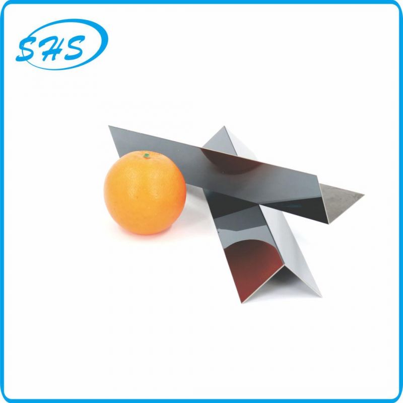 Stainless Steel V-Shape Angles Trims with Ti-Black Color 800 G Mirror Finish for Decoration Material in Construction