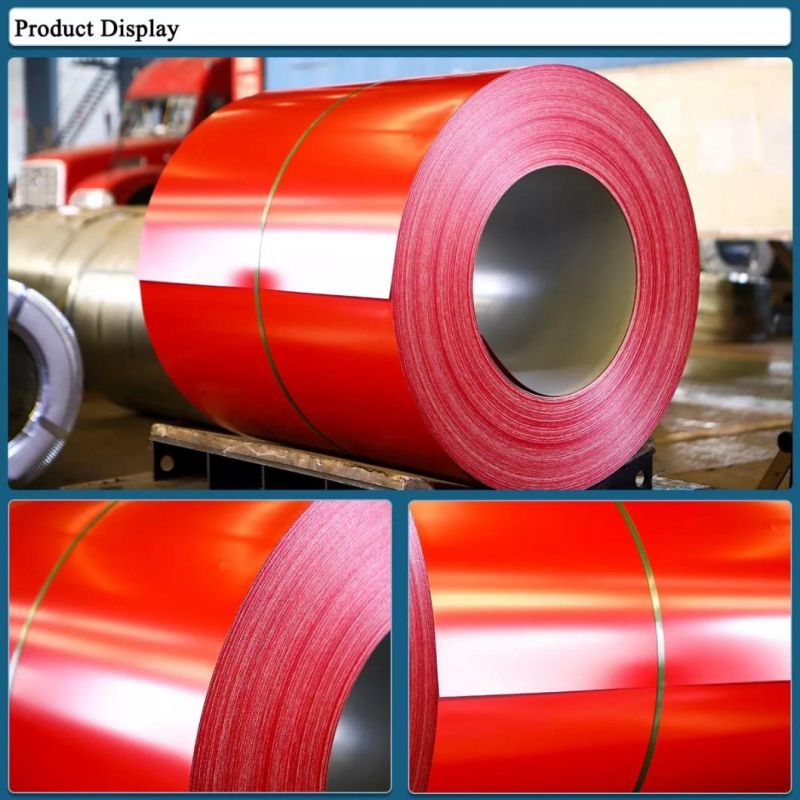 Color-Coated Roll 0.61/0.62/0.65 White Gray Sea Blue Tdx51d High-Strength Color Coating