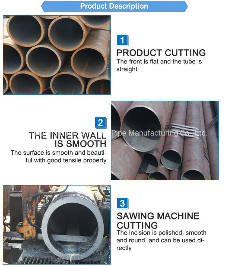 ASTM JIS DIN DN500 Large Size Carbon Seamless ASME B36.10 PE Steel Pipe Sch40 / Sch80 / Sch160 Smls