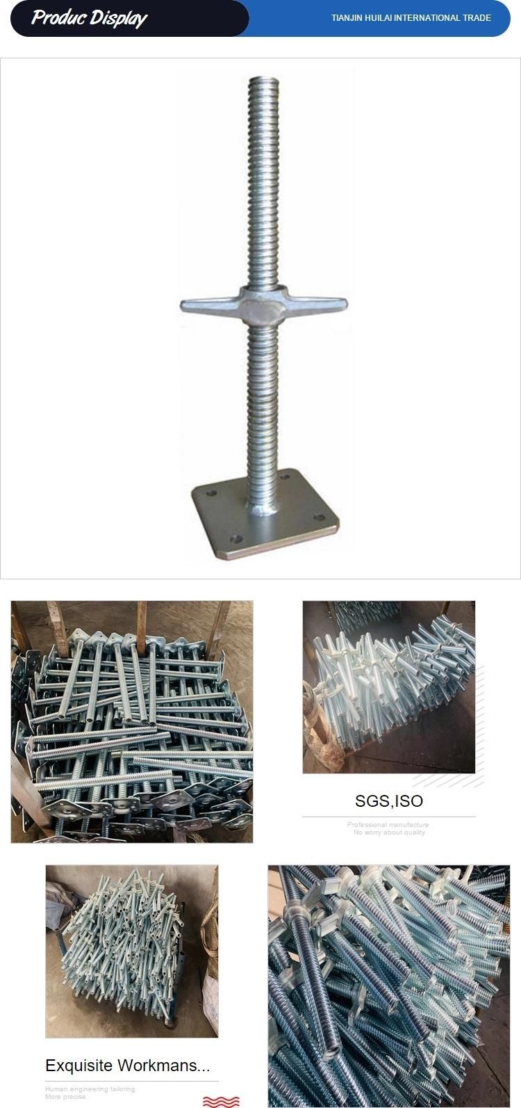 Adjustable Height for The Scaffolding Frame and Shoring Props Screw Jack Base