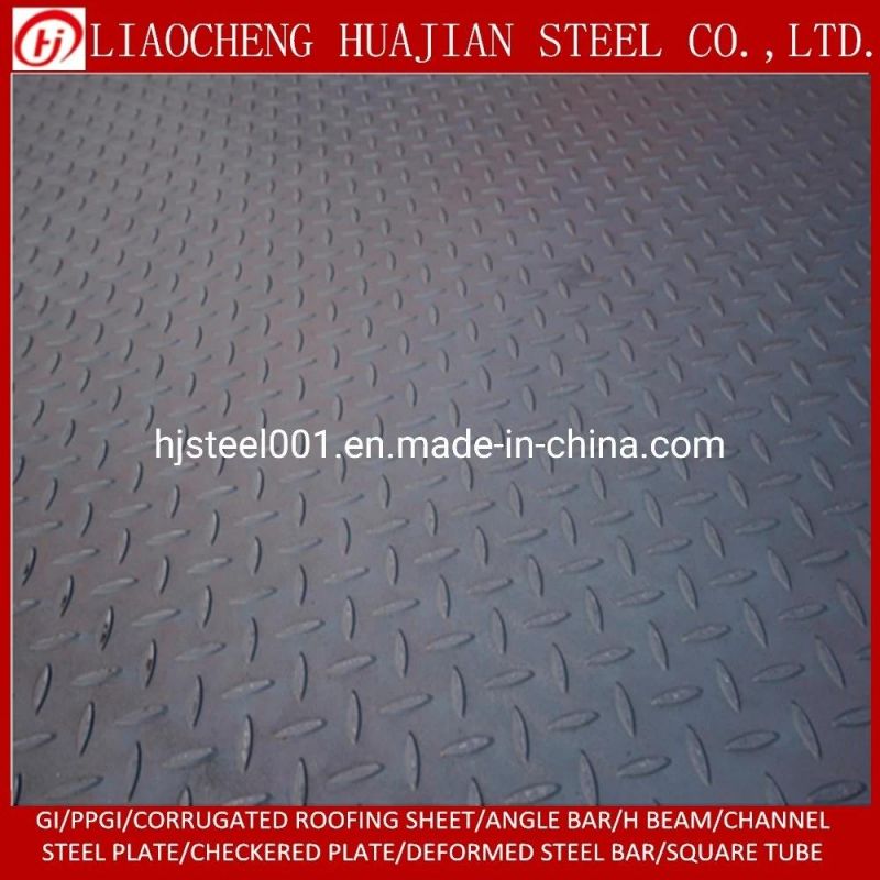 Q235B A36 Black Steel Chequered Plate