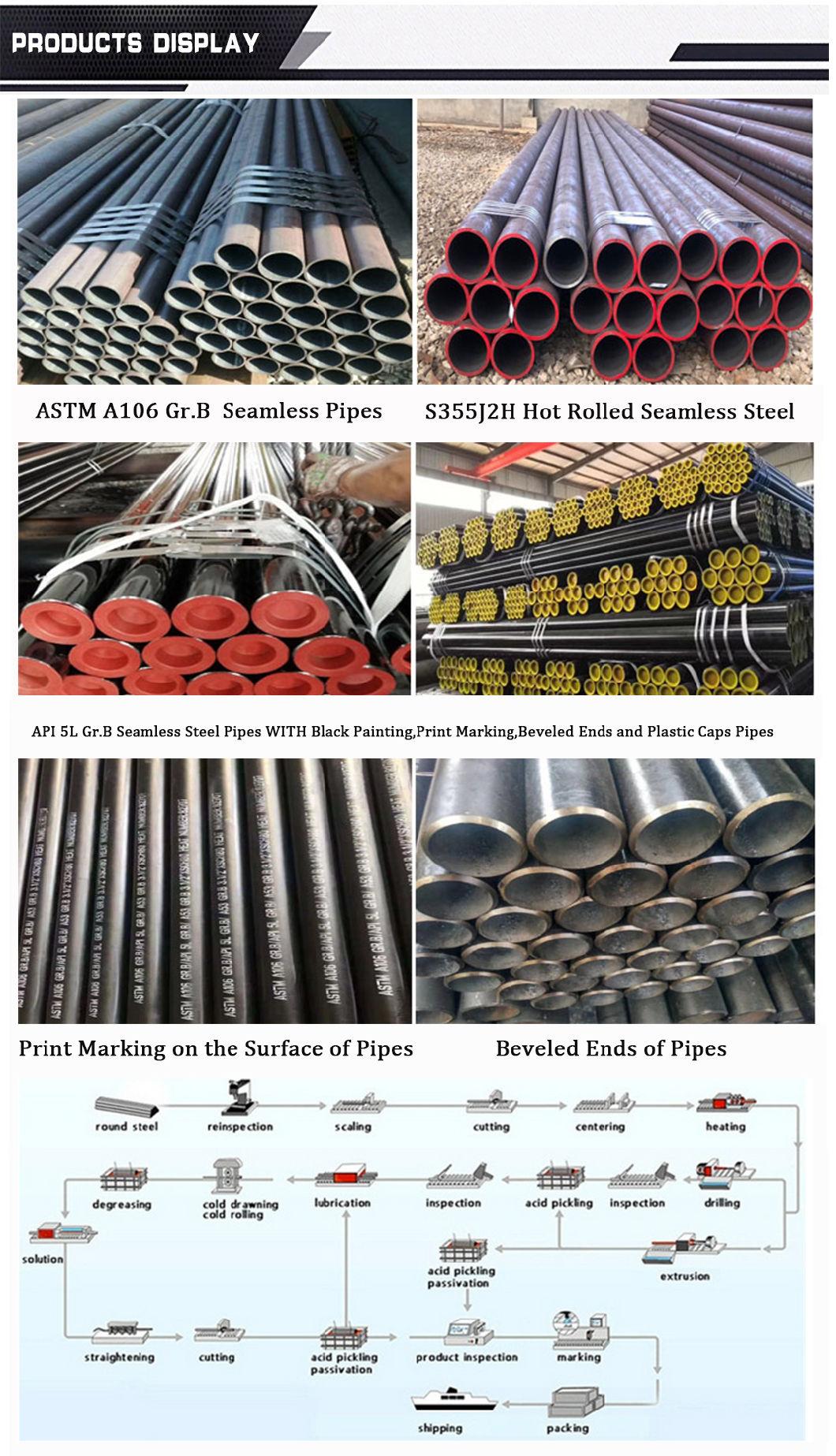ASME A53/A106 Gr. B A210 E355 API 5L ERW Spiral/Weld/Seamless/Galvanized/Stainless/Black/Round/Square Carbon Steel Tube Oil and Gas Pipe Seamless Steel Pipe