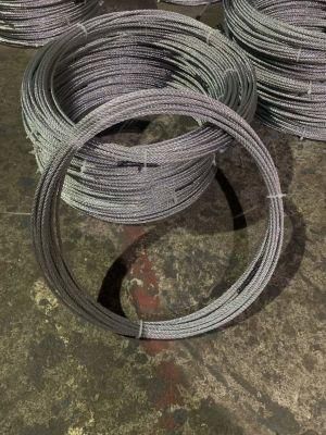 Aircraft Cable Vinyl Coated Steel Cable 7X7 7X19 Galvanized Steel Wire Rope for Fall Protection