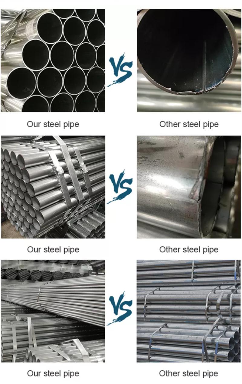 Round Hot DIP Galvanized Steel Pipe Tube Large Stock Q235/S185/Ss300