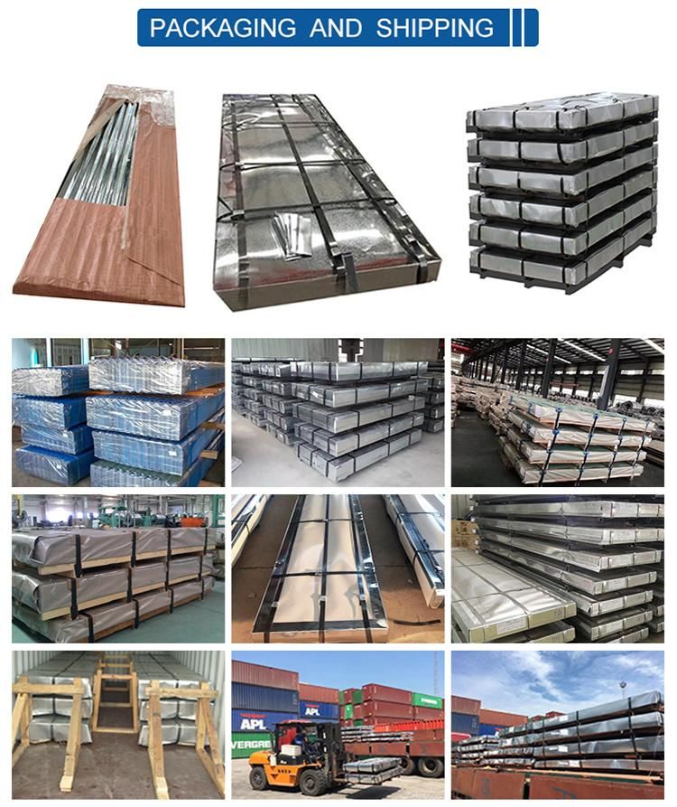 0.4mm Thickness Iron Roofing Sheet Price Metal Hot Dipped Galvanized Corrugated Sheets Plate 940mm Width for Building Materials