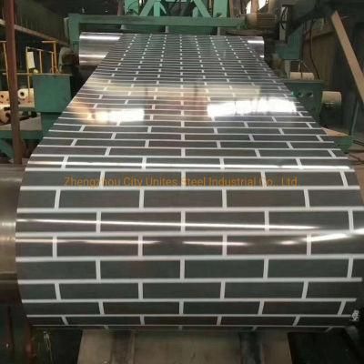 Brick Pattern Printed PPGL Prepainted Color Coated Galvalume Steel Coil